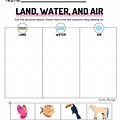 Land Water and Air Animals Worksheet