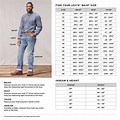 Levi's Men's Jeans Size Chart