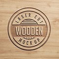 Logo Mock-Up Wood Blank Background