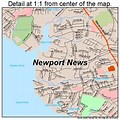 Map of City Center Newport News VA
