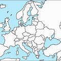 Map of European Countries without Names