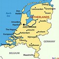 Map of Holland Netherlands with Cities