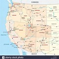 Map of North West States and Arizona