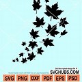 Maple Leaf Swirl SVG