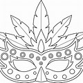 Mardi Gras Mask Coloring Pages Printable