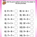 Math Addition Worksheets Grade 2