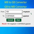 Mb To GB Calculator Online