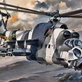 Mil Mi-24 Black Background