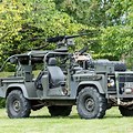 Military Land Rover with Gun Robot