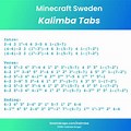 Minecraft Sweden Kalimba Tabs