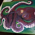 Mini Canvas Painting Octopus