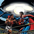 Muhammad Ali vs Superman Boxing Poster