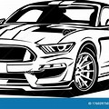 Mustang Cartoon Black and White
