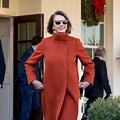 Nancy Pelosi Orange Dress