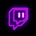 Neon Twitch Logo Galaxy