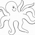 Octopus Clip Art Black White