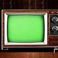 Old School TV with Green Screen