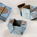 Origami Flat Box with Design