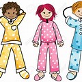 Pajamas Kids Clip Art! Girl