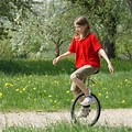 Person Riding Unicycle