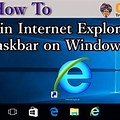 Pin Internet Explorer to Taskbar