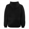Plain Black Hoodie Front and Back