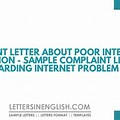Poor Internet Connection Complaint