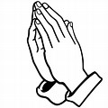 Praying Hands Clip Art Black and White
