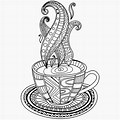 Printable Coffee Adult Coloring Pages