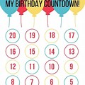 Printable Kids Birthday Countdown