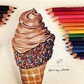 Prismacolor Pencil Drawings Ice Cream