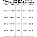 Push-Up Challenge Blank Sheet