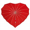 Red Heart Shaped Umbrella