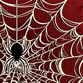 Red Spider Web Background