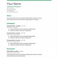 Resume Templates PDF