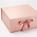 Rose Gold Gift Box and White Bow