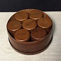 Round Wood Spice Box