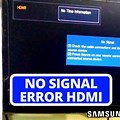 Samsung TV No Signal Error Message