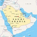 Saudi Arabia and Iran Location Map