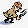Sherlock Holmes with Magnifying Glass Clip Art with Clear Background