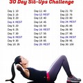 Sit Up Challenge for Begginners Women Printable