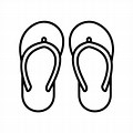 Slippers Clip Art Black and White