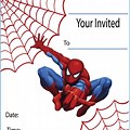 Spider-Man Birthday Invitations Black and White