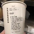 Starbucks Coffee Order Label