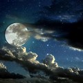 Starry Night Sky with Moon Pictures