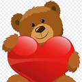 Teddy Bear with Heart Cartoon