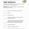 Topic Sentence Grade 3