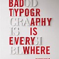 Typography Illustration Design Black and White