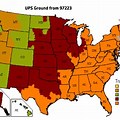 UPS Shipping Map Chart