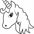 Unicorn Head Vector Black and White